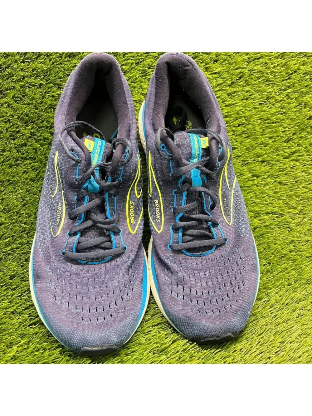 Brooks Glycerin 19 Mens Size 13EE Blue Athletic Running Walking Shoes Sneakers